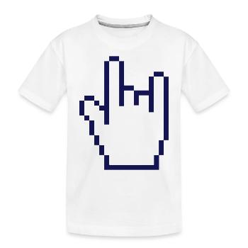 signe des cornes - T-shirt bio Premium Enfant - blanc - Devant