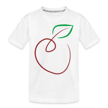 Apple - Kids' Premium Organic T-Shirt - white - Front