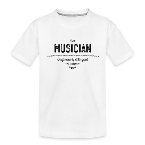 Bester Musiker wie ein Superheld - Kinder Premium Bio T-Shirt