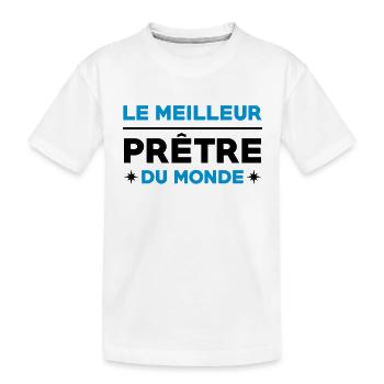 Prêtre / Pretre / Curé / Catho / Catholique - T-shirt bio Premium Enfant - blanc - Devant