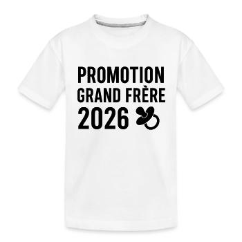 Annonce grossesse Grand frère 2026 - T-shirt bio Premium Enfant - blanc - Devant