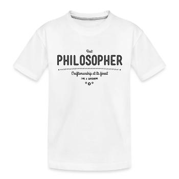 Bester Philosoph - Handwerkskunst vom Feinsten - Kinder Premium Bio T-Shirt - Weiß - Vorne