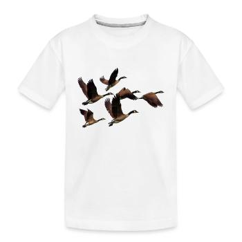 Les oies sauvages - T-shirt bio Premium Enfant - blanc - Devant