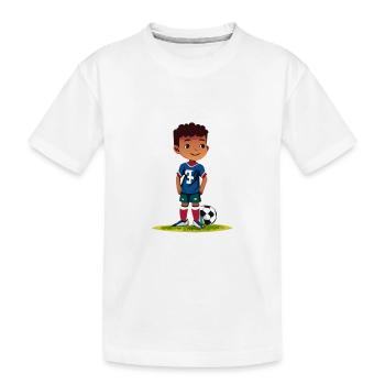 Kleiner Fußballer - Kinder Premium Bio T-Shirt - Weiß - Vorne