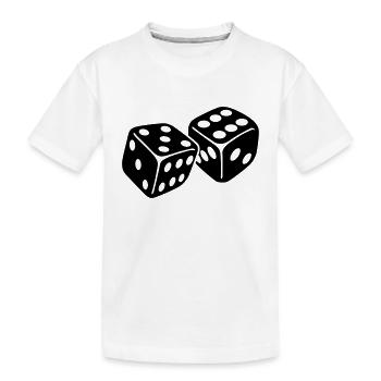Dice - Kids' Premium Organic T-Shirt - white - Front