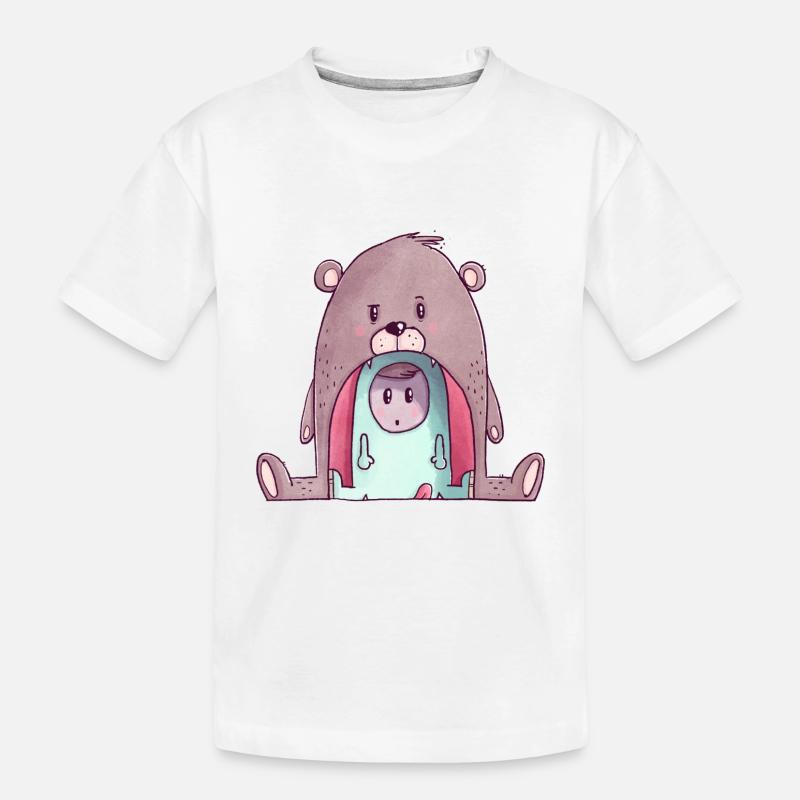 The Tiny Adventures - drôle d’ours - T-shirt bio Premium Enfant - blanc