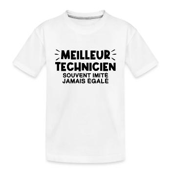 Je suis le meilleur technicien - T-shirt bio Premium Enfant - blanc - Devant
