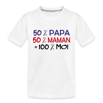 Fête des Mères et fête des pères cadeau bébé - T-shirt bio Premium Enfant - blanc - Devant