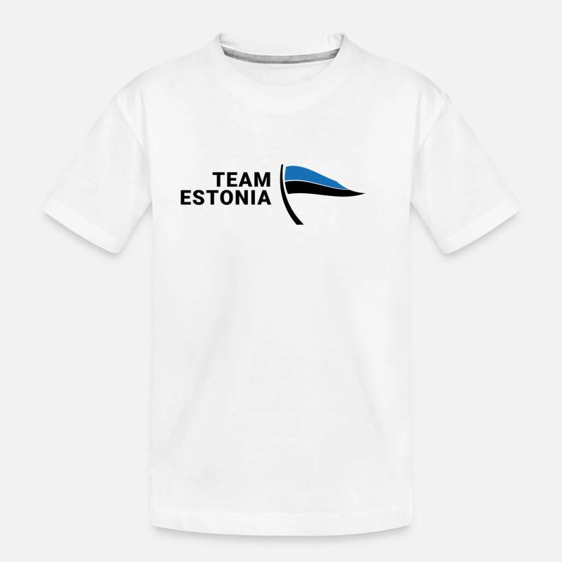 Team Estonia - Kinder Premium Bio T-Shirt - Weiß