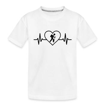 Randonnée Trekkingstoecke Herz - T-shirt bio Premium Enfant - blanc - Devant