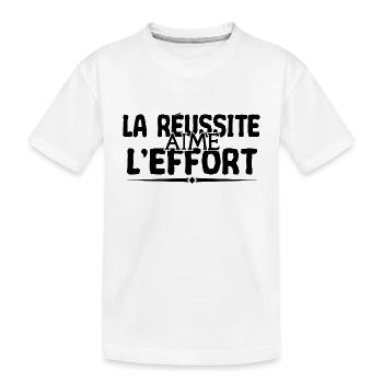 La réussite aime l'effort business !! - T-shirt bio Premium Enfant - blanc - Devant