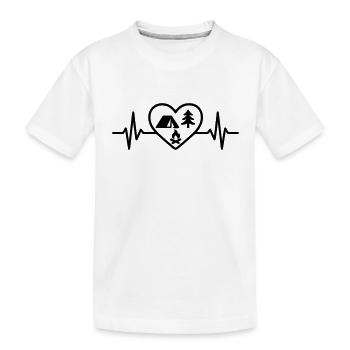 Camping Camper Herz - Kinder Premium Bio T-Shirt - Weiß - Vorne