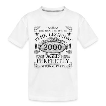 2000 | Die Legende seit 2000 Geburtstag - Kinder Premium Bio T-Shirt - Weiß - Vorne