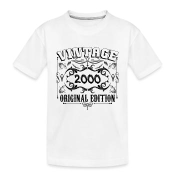 2000 | Vintage Aged Original 2000 Geburtstagsgeschenk - Kinder Premium Bio T-Shirt - Weiß - Vorne