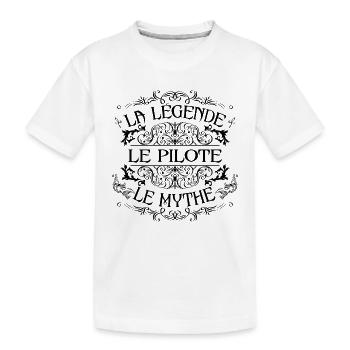 Pilote | la légende Pilote le mythe - T-shirt bio Premium Enfant - blanc - Devant