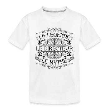 Directeur | la legende Directeur le mythe - T-shirt bio Premium Enfant - blanc - Devant