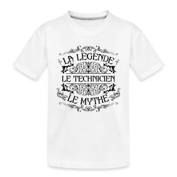 Technicien | la légende Technicien le mythe - T-shirt bio Premium Enfant - blanc - Devant