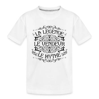 Vendeur | la légende Vendeur le mythe - T-shirt bio Premium Enfant - blanc - Devant
