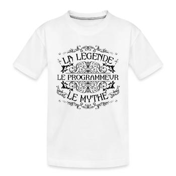 Programmeur | la légende Programmeur le mythe - T-shirt bio Premium Enfant - blanc - Devant