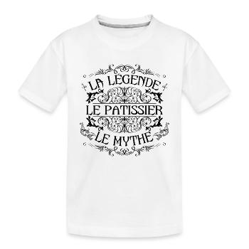 Patissier | la légende Patissier le mythe - T-shirt bio Premium Enfant - blanc - Devant