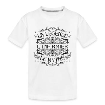 Infirmier | la légende Infirmier le mythe - T-shirt bio Premium Enfant - blanc - Devant