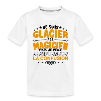Glacier pas Magicien | le Meilleur Glacier cadeau - T-shirt bio Premium Enfant - blanc - Devant