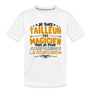 Tailleur pas Magicien | le Meilleur Tailleur cade - T-shirt bio Premium Enfant - blanc - Devant