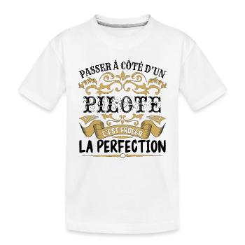 Pilote | le Meilleur cadeau Pilote - T-shirt bio Premium Enfant - blanc - Devant