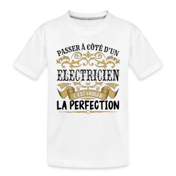 Electricien | le Meilleur cadeau Electricien - T-shirt bio Premium Enfant - blanc - Devant