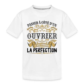 Ouvrier | le Meilleur cadeau Ouvrier - T-shirt bio Premium Enfant - blanc - Devant