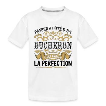 Bucheron | le Meilleur cadeau Bucheron - T-shirt bio Premium Enfant - blanc - Devant