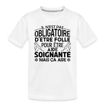 infirmière Soignante cadeau aide soignante !! - T-shirt bio Premium Enfant - blanc - Devant