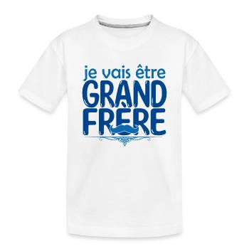 grand frère Bientôt grand-frère futur grand frère - T-shirt bio Premium Enfant - blanc - Devant