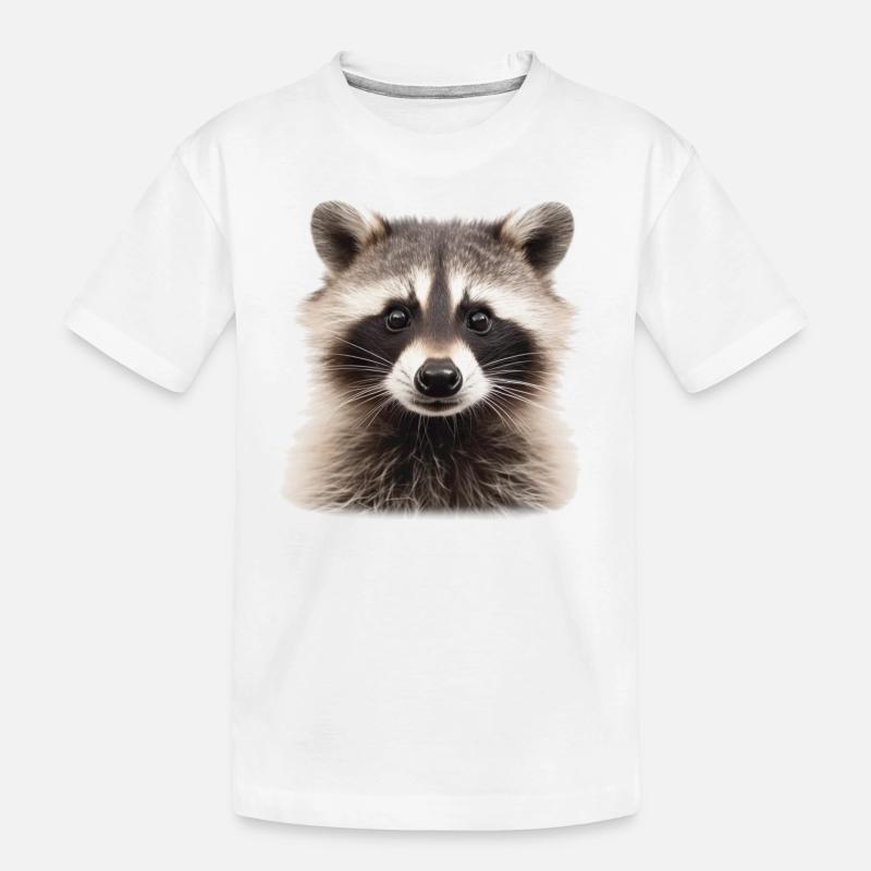 Waschbär - Kinder Premium Bio T-Shirt - Weiß