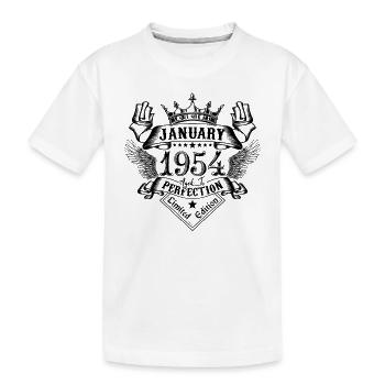 Janvier 1954 Janvier 1954 né en Janvier - T-shirt bio Premium Enfant - blanc - Devant