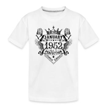 Janvier 1952 Janvier 1952 né en Janvier - T-shirt bio Premium Enfant - blanc - Devant