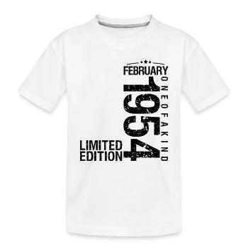 QM9Anniversaire Février 1954 Février né en Février - T-shirt bio Premium Enfant - blanc - Devant
