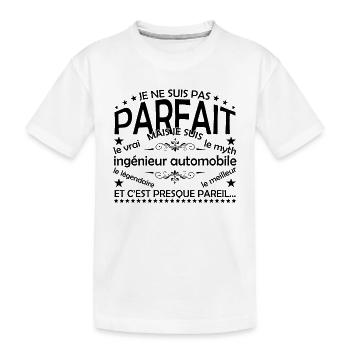 ingénieur automobile cadeau ingénieur automobile - T-shirt bio Premium Enfant - blanc - Devant