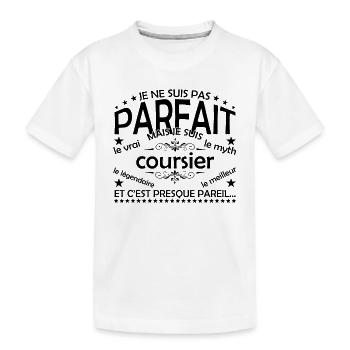 Laufen Geschenk Laufen das echte Laufen - Kinder Premium Bio T-Shirt - Weiß - Vorne