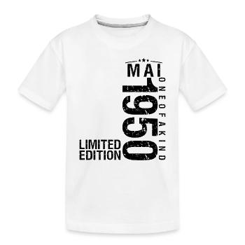 Anniversaire Mai 1950 Mai né en Mai - T-shirt bio Premium Enfant - blanc - Devant