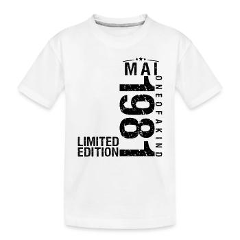 Anniversaire Mai 1981 Mai né en Mai - T-shirt bio Premium Enfant - blanc - Devant
