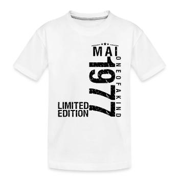 Anniversaire Mai 1977 Mai né en Mai - T-shirt bio Premium Enfant - blanc - Devant