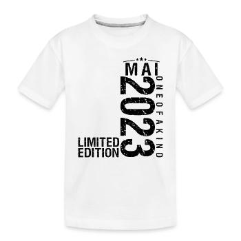 Anniversaire Mai 2023 Mai né en Mai - T-shirt bio Premium Enfant - blanc - Devant