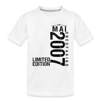 Anniversaire Mai 2007 Mai né en Mai - T-shirt bio Premium Enfant - blanc - Devant