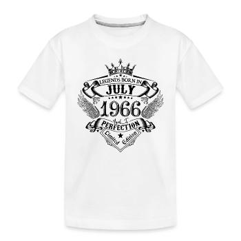 1966 July 1966 Birthday July 1966 - Kids' Premium Organic T-Shirt - white - Front
