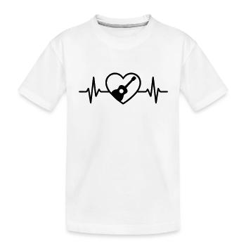 Musicien Guitare Coeur - T-shirt bio Premium Enfant - blanc - Devant