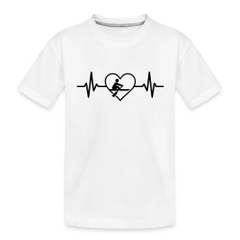 Rowing Rower Heart - Kids' Premium Organic T-Shirt - white - Front