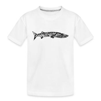 Barrakuda - Kinder Premium Bio T-Shirt - Weiß - Vorne