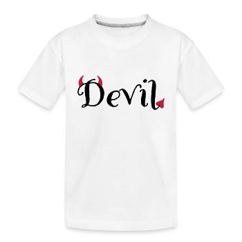 6061912 118998807 Devil - Kinder Premium Bio T-Shirt - Weiß - Vorne