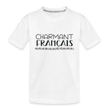 Charmant français - T-shirt bio Premium Enfant - blanc - Devant